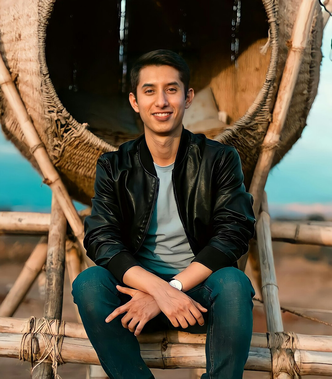 Portrait of a smiling man in a casual jacket